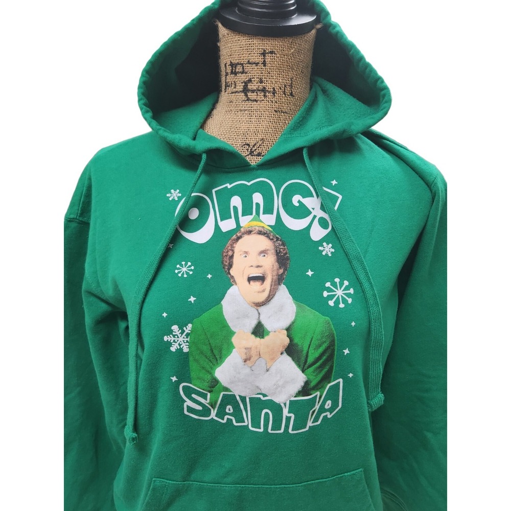 Buddy The Elf OMG Santa Hoodie Sweatshirt Junior's Size Small (3-5) NWOT